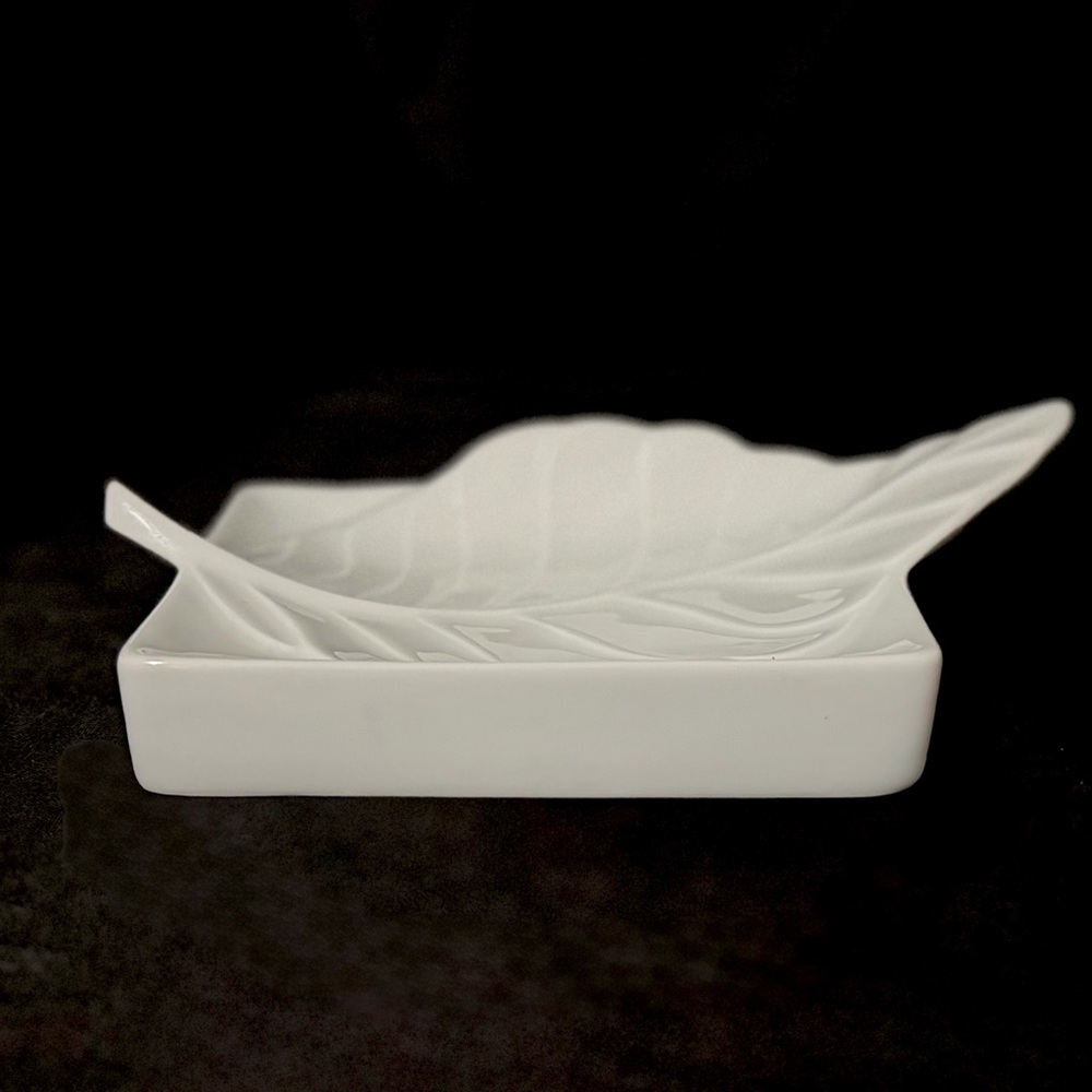 Vintage Rosenthal Studio Linie White Leaf Porcelain Soap Dish Germany EUC - Picture 2 of 9
